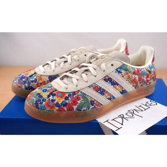 Adidas Gazelle Indoor x Liberty London 'Floral Embroidery' Women's Shoes - Picture 3 of 9